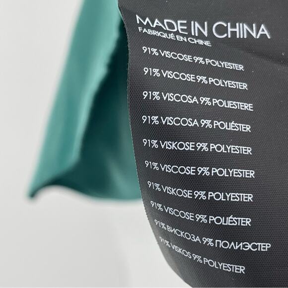 Club Monaco Kelly Green Sleeveless Faux Wrap Knee Length Casual Office Dress 00 - Picture 8 of 10